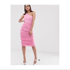 Lavish Alice one shoulder midi dress